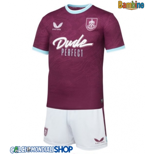 Maglie da calcio Burnley Prima Maglia Bambino 2025-26 Manica Corta + Pantaloni corti)